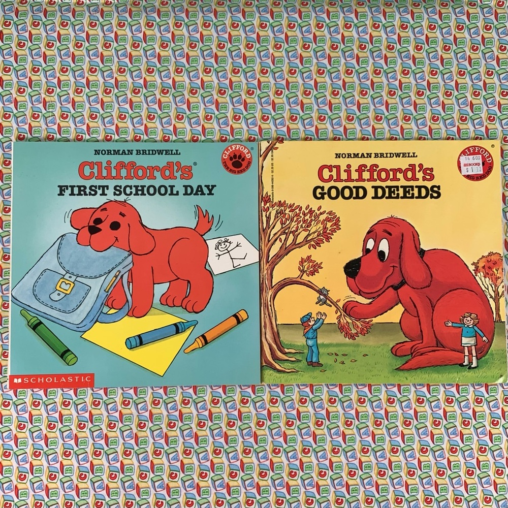 Clifford's First School Day and Good Deeds Two Book Collection.